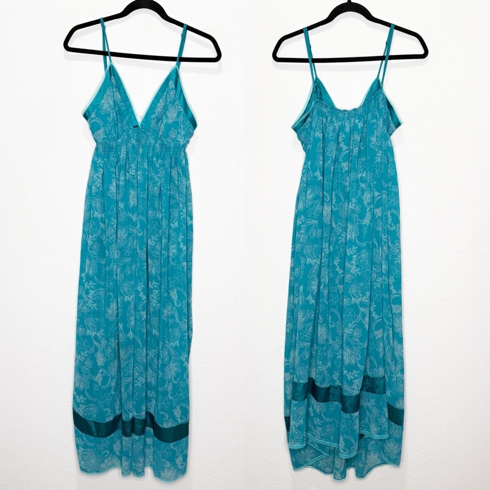 Y2K Victoria’s Secret Angels Babydoll Empire Waist Lace Satin Slip Dress Sheer